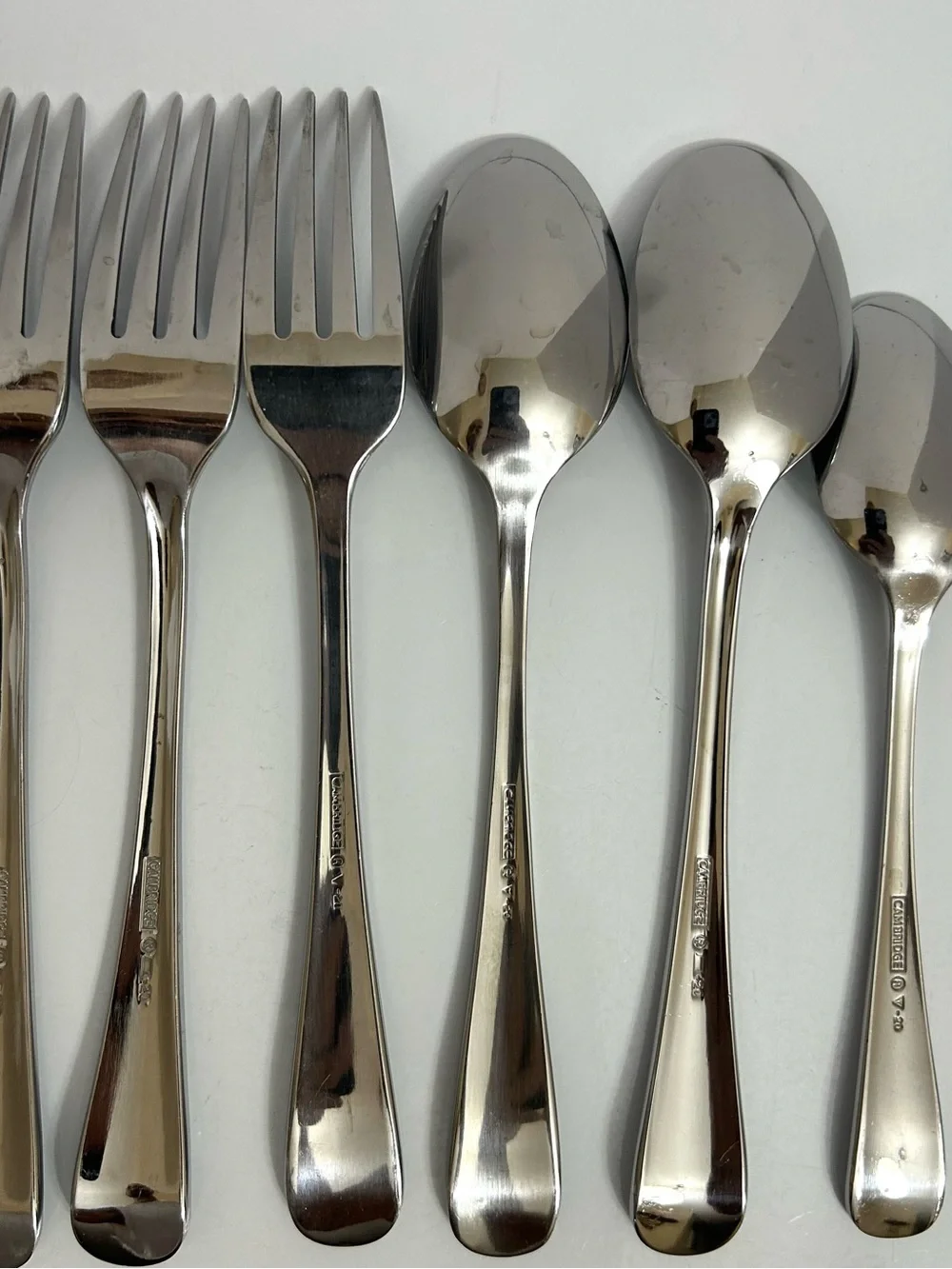 Cambridge Stainless Flatware Lot Pepino Glossy Replacement lot of 9 Spoon & Fork